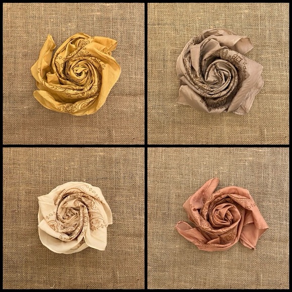 BANDANA Set Hand Dyed Sun Bleached "Sweet Sips" (Set of 4) ⭐️NWT - Picture 3 of 11